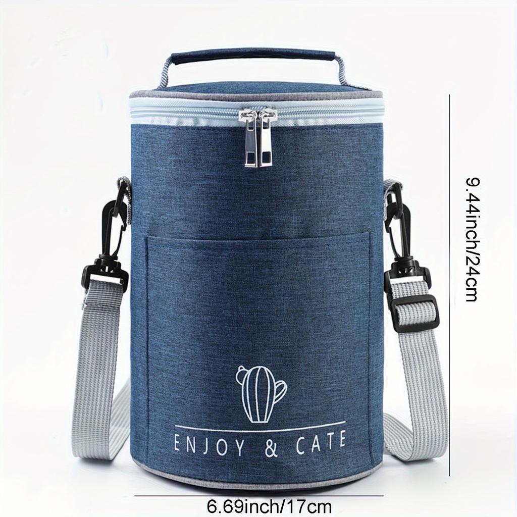 Large Capacity Insulated Cooler Bag - Portable Aluminum Foil for Freshness & Heat Preservation, Durable Zipper Closure, Ideal for Outdoor Travel