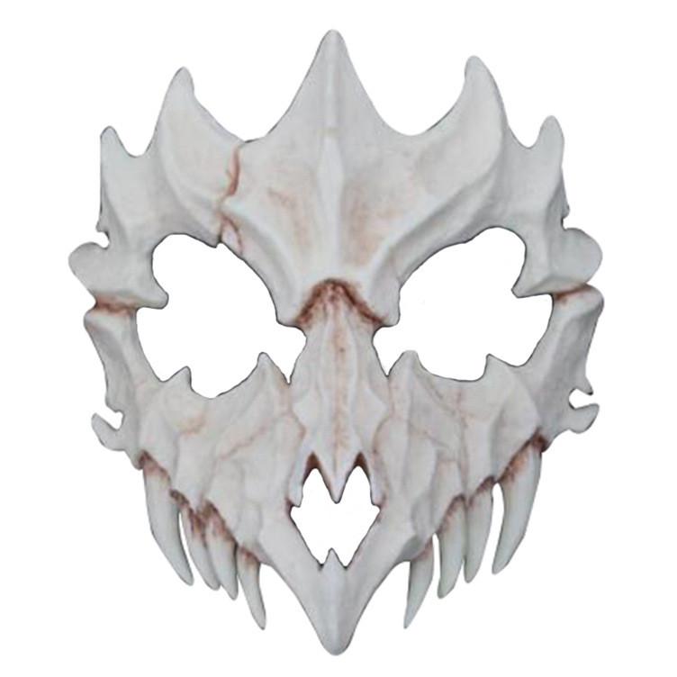 Stylish Black And White Tiger And Yaksha Masks For Role Playing And Holiday Celebrations
