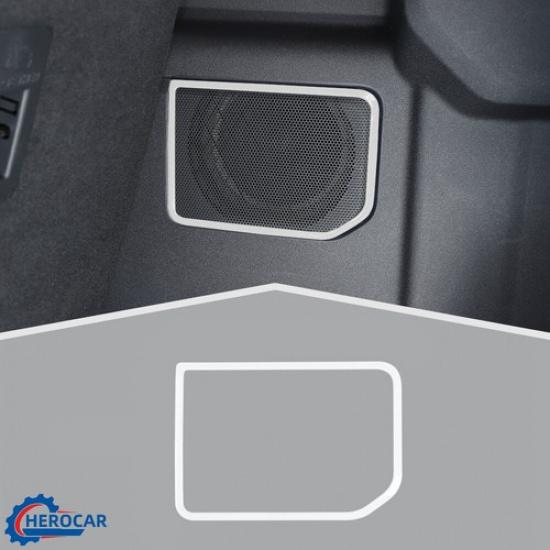 White Rear Trunk Speaker Trim Cover Decoration Parts for Ford Bronco +ABS