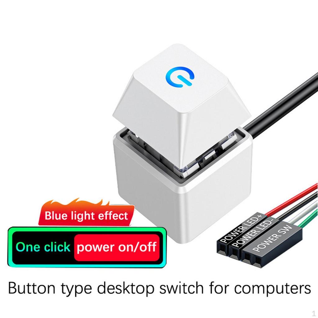 Button Desktop Computer Switch, Power Supply Splitter for Home