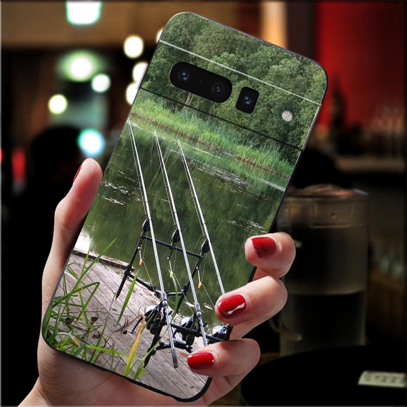 

Phone Case For Google Pixel 10 9 Pro XL 9A 8 7 6 Pro Pixel 8A 7A 6A Pixel 8 7 6 5 Bass Fishing Sunset Fisherman Hunting Man Google Pixel 6 Pro