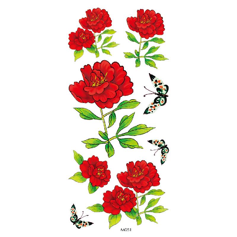 Realistic Bright Animal Totem Waterproof Rose Tattoo Stickers