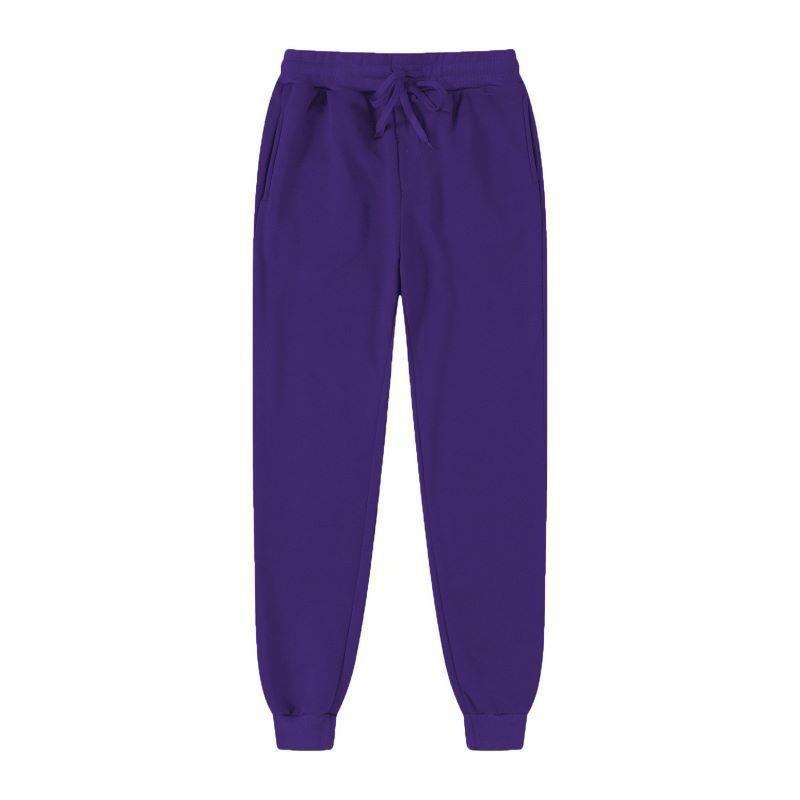 Men'S Spring And Autumn New Slimming Sports Pants Training Breathable Solid Color Fleece Pants Solid Color Sanitary Pants