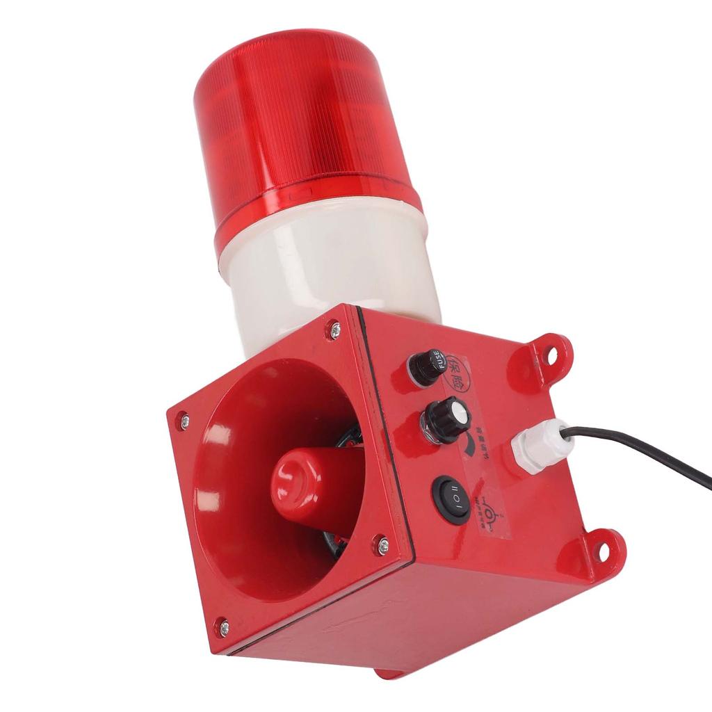 Industrial Warning Lamp 120DB Audible Visual Alarm Waterproof Security Strobe Light