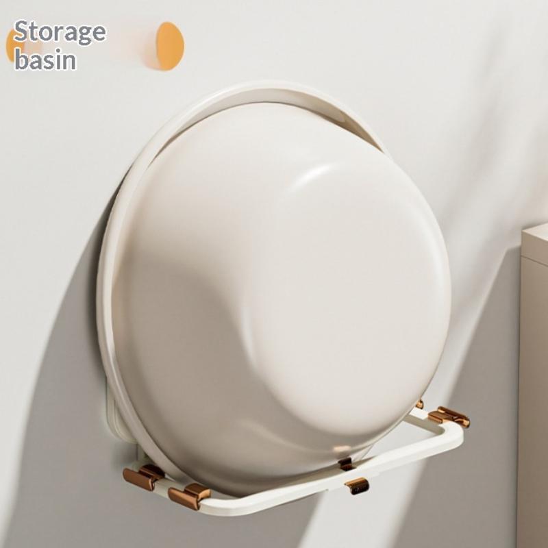 1 Pcs Kitchen Garbage Bag Holder Cabinet Door Hanging Trash Holder Foldable Multi-Purpose Bathroom Wall Plastic Bag Holder