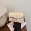 Simple Pu Square Shoulder Bag With Phone Pocket For Casual Wear