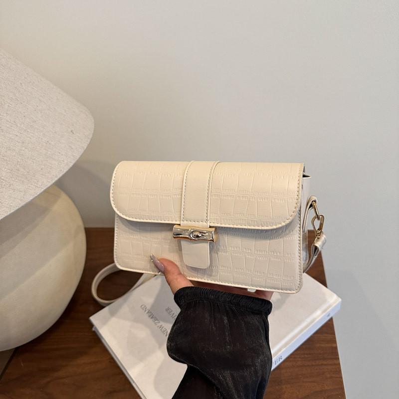 Simple Pu Square Shoulder Bag With Phone Pocket For Casual Wear