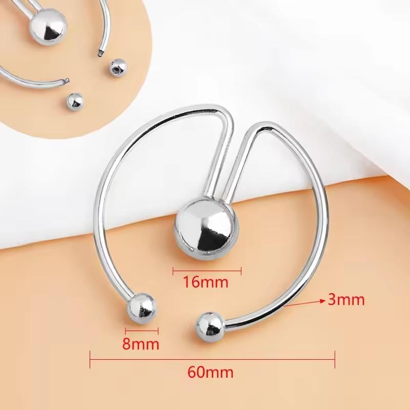 Meetee 2/5Pcs Pearl U-shaped Metal Hook Detachable Irregular Spiral Button Dress Shirt Collar Screw Clasp Hardware Accessories