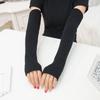 Einfarbige Handstulpe Gestrickte Armstulpen Damen Armstulpen Elastische Handschuhe Wollstulpe Bündchen