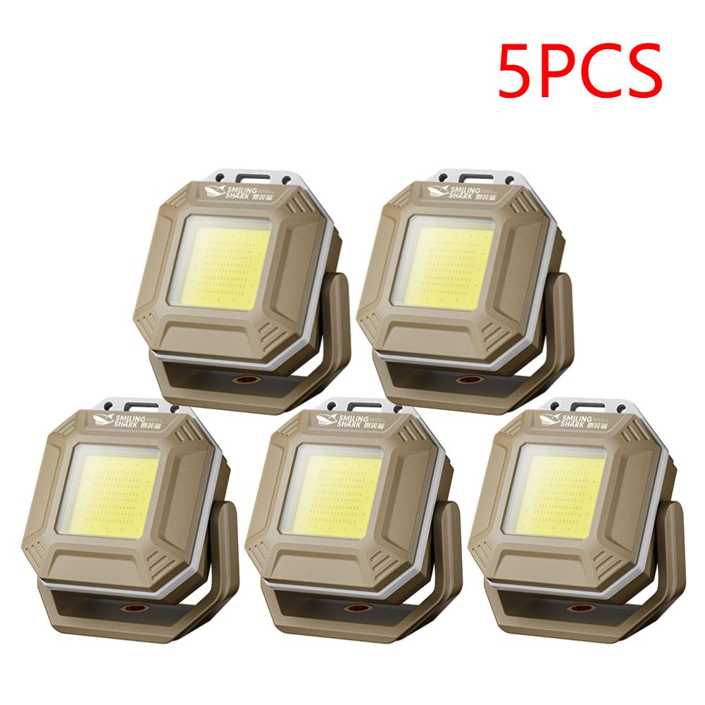 1-5PCS COB LED Inspection Light Waterproof Flashlight with Magnetic Base Emergency Light Rechargeable for Car Repair Emergency