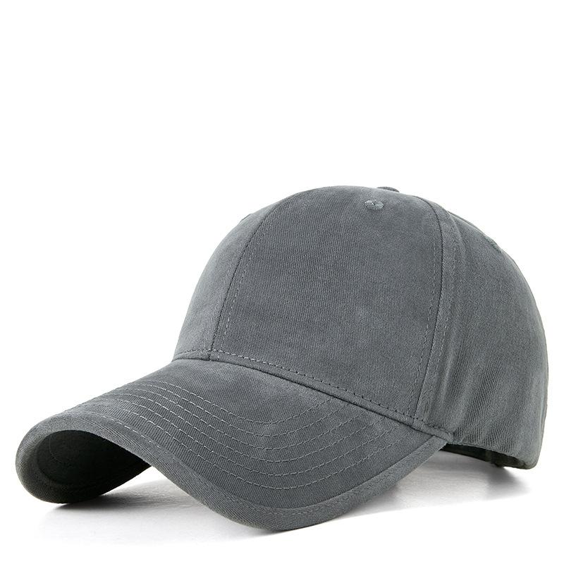 Spring and autumn large windproof baseball cap women's large head circumference large size washed hat medium men's wide brim cap