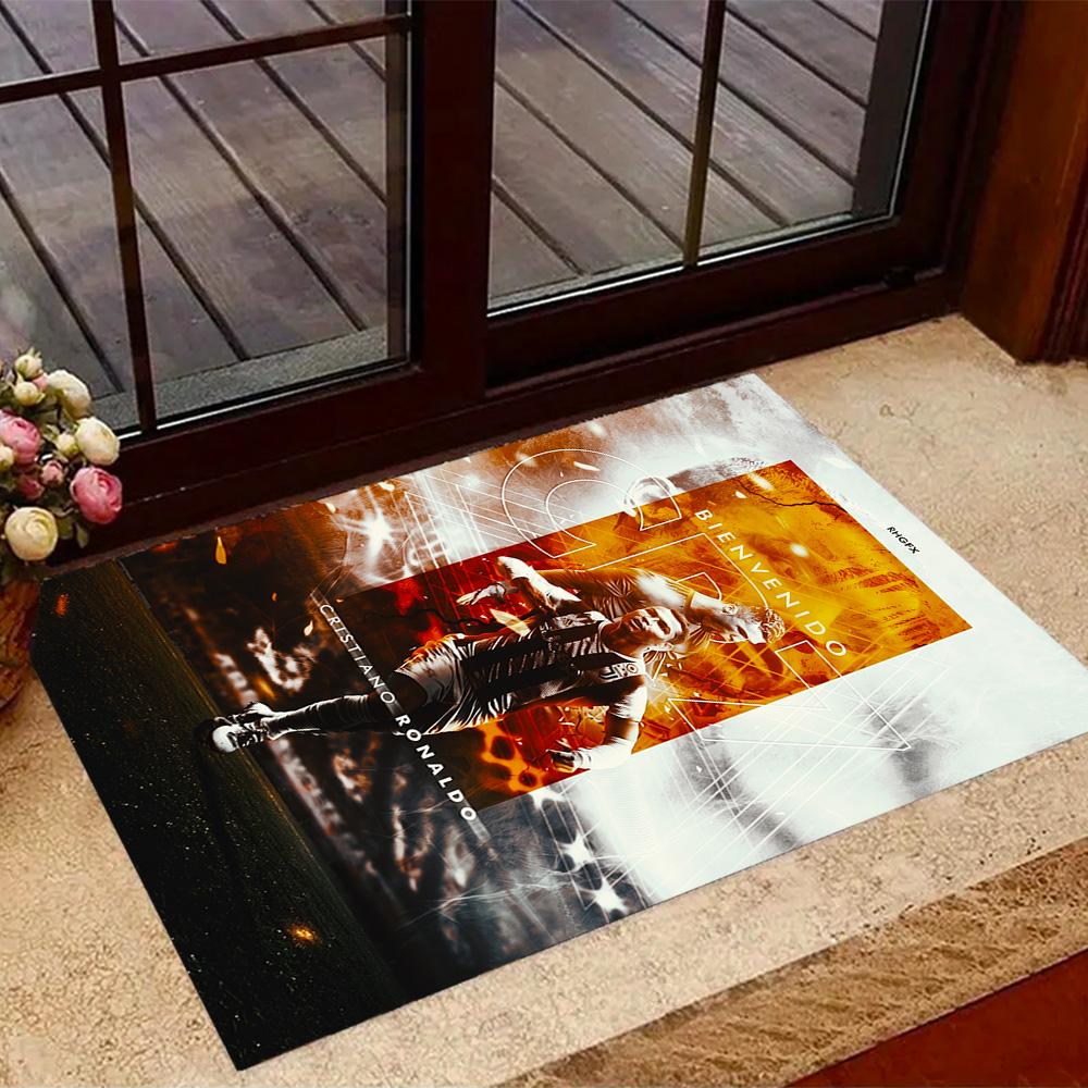 Welcome Cr7 Area Rug Perfect for Dormitory Balcony Foyer Study room Antislip Carpet Anime Office Decor Perfect Gift for Valentine's Wedding Birthday