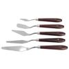 5Pcs Palettes Knife Ergonomic Handle Thick Flexible Blade Good Corrosion Resistance Abstract