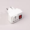 Eu 250V 10A Universal Adaptor Socket Portable White Extension Outlet Extend Converter Plug Socket With On Off Red Light Switch