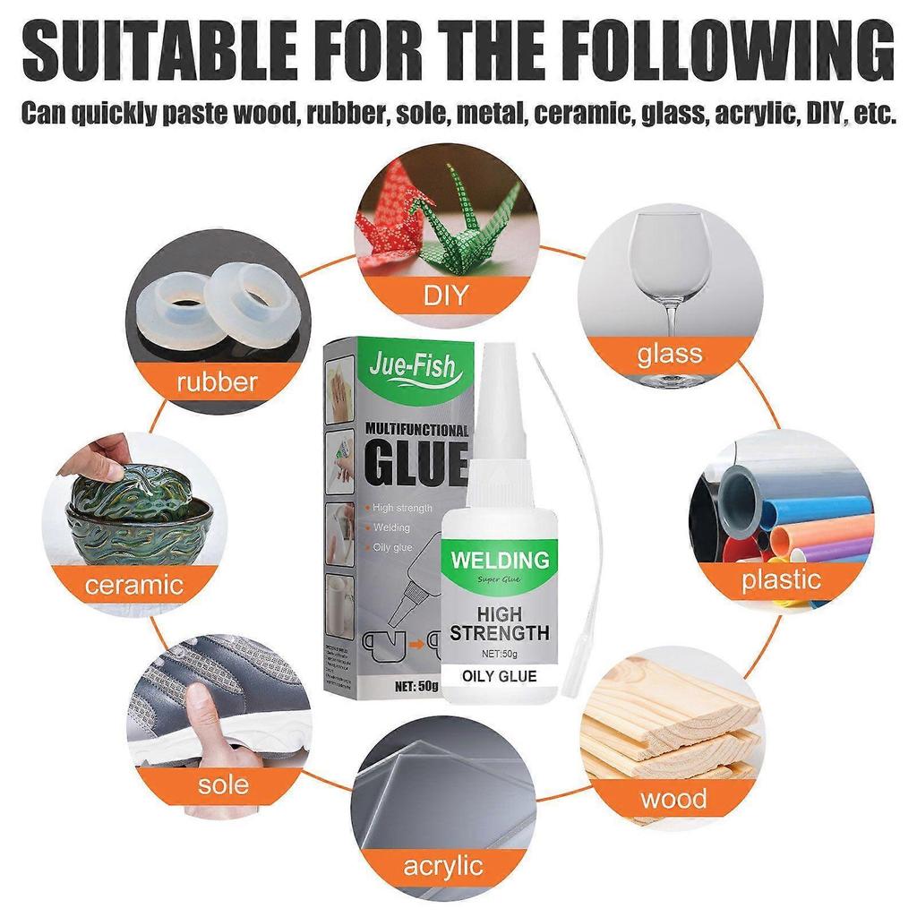Jue-Fish Multi-Functional Ceramic Waterproof Transparent Adhesive (30G) Special Quick-Drying Adhesive For Glass And Wood, Universal Adhesive
