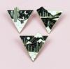 Oasis Snow Mountain Triangle Brooch: Decorative Alloy Pin for Backpacks, Clothing, and Hats.