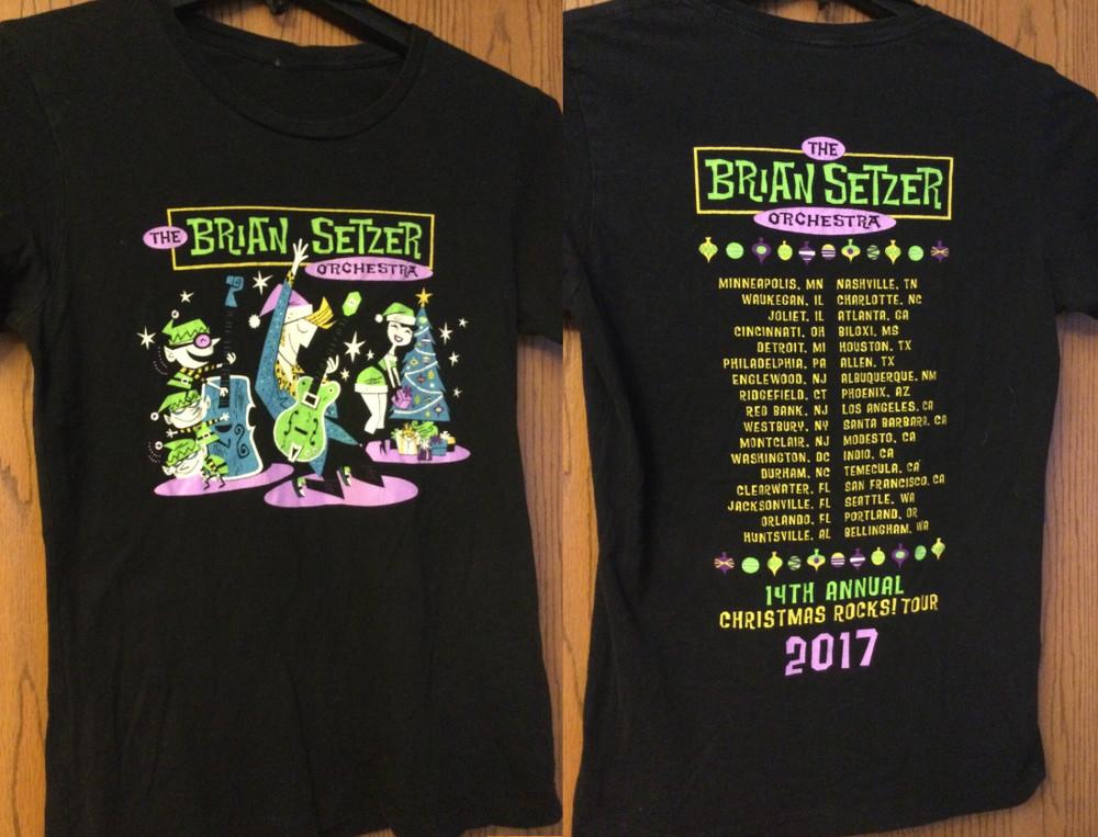 Brian Setzer Orchestra Christmas Rocks Tshirt Adult Unisex BS586 Unisex T-Shirt XXXL