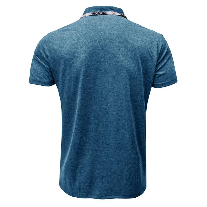 Summer Men's Short Sleeved Lapel T-shirt Top