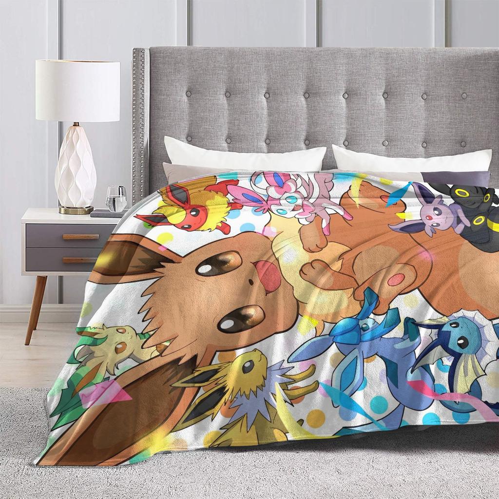 Japanischer Anime Pikachu Einfache Super Warme Decke Pokemon Plüsch Überwurfdecke Neuheit Sofa Stuhl Flanell Bettdecke Bettbezug
