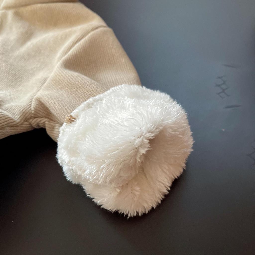 Modisches Herbst-Zweiteiler-Set für Jungen 2025: Lammwolle-Sweatshirt & Cord-Hose