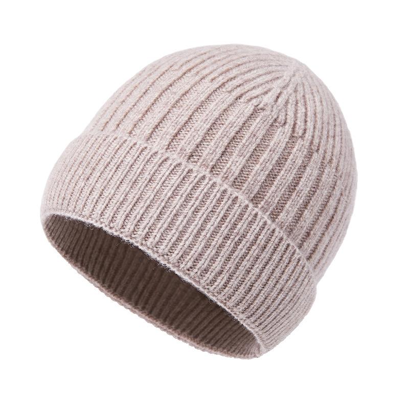 Men's pure wool knitted hat new jacquard wool hat autumn and winter windproof warm hat