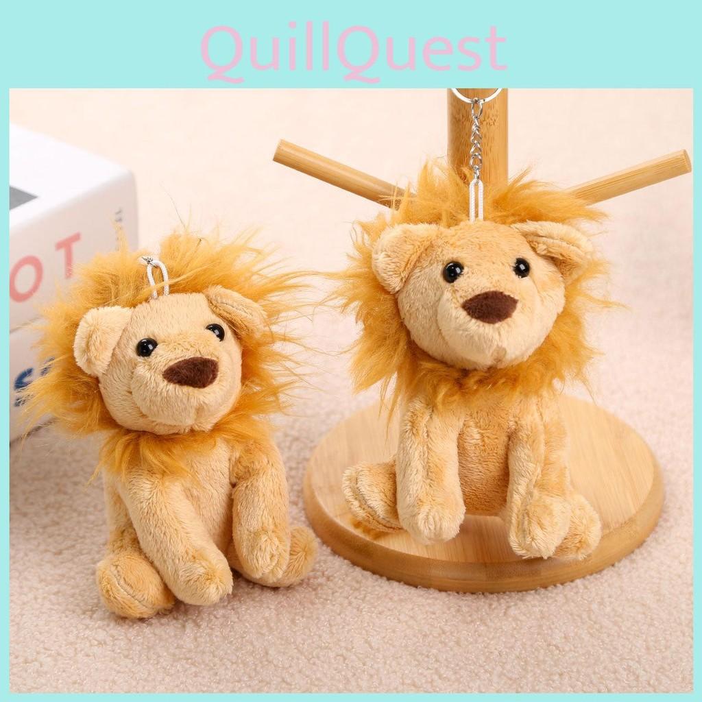 Animal Lion Plush Pendant Doll With Fluffy Hair For Backpack Decor Gift Ideas