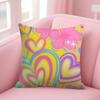 Airbrushed Hearts Y2K Indie Kid Pillow Cushion Cover Pillowcase Living Room Sofa Home Decor