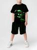 Popular Boys Funny Fashion Series D Printed Casual Pullover Clothing, Short Sleeve Shorts Set