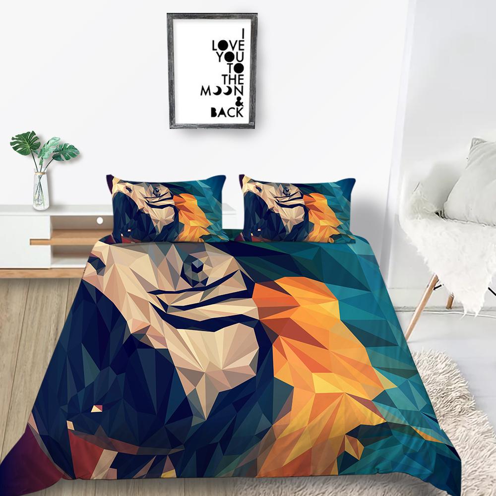 Home Bedclothes Decor Bed Quilt Cover Set Modern Bedspread 3D Birds Design Printing Microfiber Bedding Suit