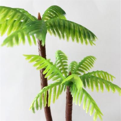 5Pcs// Set Plastic Coconut Palm Tree Plant Craft Micro Landscape Aquarium Decor