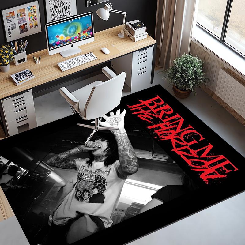 Bring Me the Horizon Pattern Rug, Indoor/Outdoor Mat, for Picnic, Gameroom, Bedroom, Office, Living Room, Home Decor Carpet, Birthday Gift