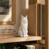 Unique Cat Art Collectible 3D Printed Maine Ornaments, Figurine for Table Decor, Cool Bay Window Display Sculpture with Intricate Details, Gifts