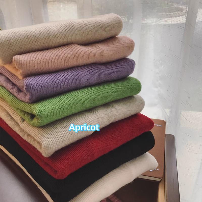 High-collar Knitted Bottoming Shirt Women's Fall and Winter Soft Slim Temperament Within The Sweater Ride