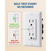 DEWENWILS 2 Pack 15 Amp GFCI Outlet, Self-Test GFI Receptacles with LED Indicator, Tamper Resistant & Weather Resistant, Wallplate and Screws