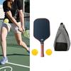 Carbon Fiber Pickleballs Paddle Set with Two Balls for Balance Rotation Without Bag