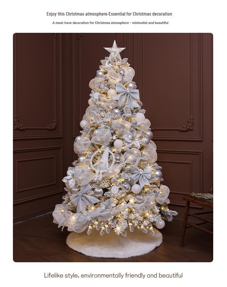 2024 DIY White Christmas Tree Ornaments Set for Home & Living Room Decoration