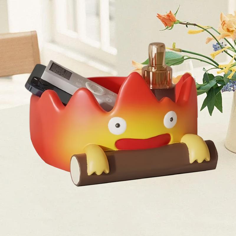 Creative Anime Fire Person Resin Tray - Key Holder Storage Organizer | Perfect Christmas Halloween Gift For Indoor Outdoor Decor 1PCS