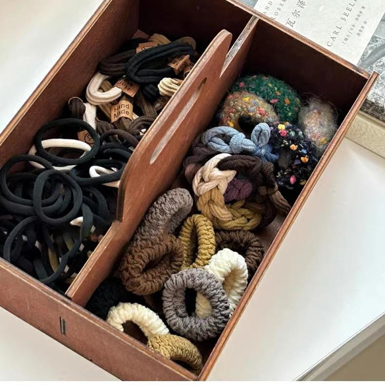 2025 Douyin Trend: 137-Piece High-Elasticity Black Hair Ties & Bands Set for Women