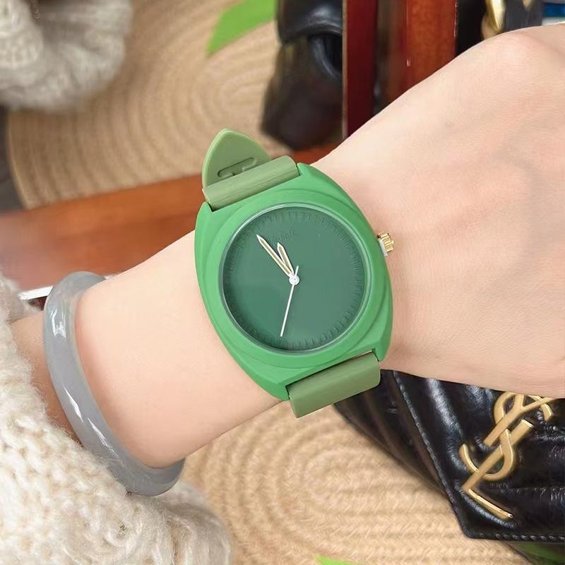 Watch Waterproof Silicone Student Ladies Dopamine Color Large Dial Women'S Watch