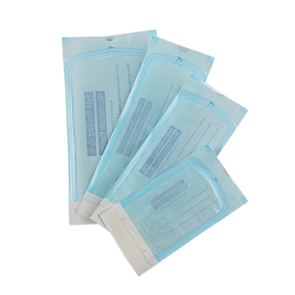 Self-Sealing Disposable Manicure Set Storage Bag: Includes Cuticle Nipper, Tweezers, Dust Brush