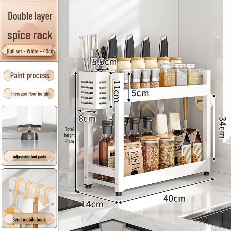 Kitchen Countertop Spice and Sauce Storage Rack