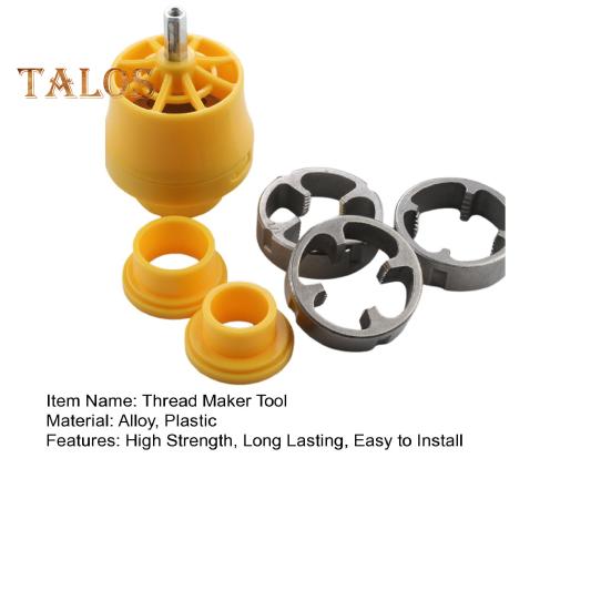 Instrumente pentru filet din PVC Set de matrițe rotunde pentru țevi Instalare simplă de înaltă rezistență Ușor de utilizat Set de instrumente pentru instalații sanitare pentru filet de țevi