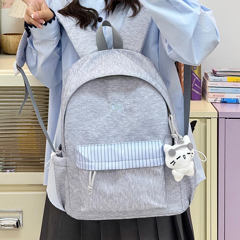 Schoolbag Japanese girl cute striped backpack student versatile niche design school bag children travel small backpack