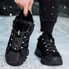 TUINANLE Women Cotton Shoes Winter Casual Plush Warm Snow Boots Female Outdoor Non-Slip Lace Up Walking Sneakers Men
