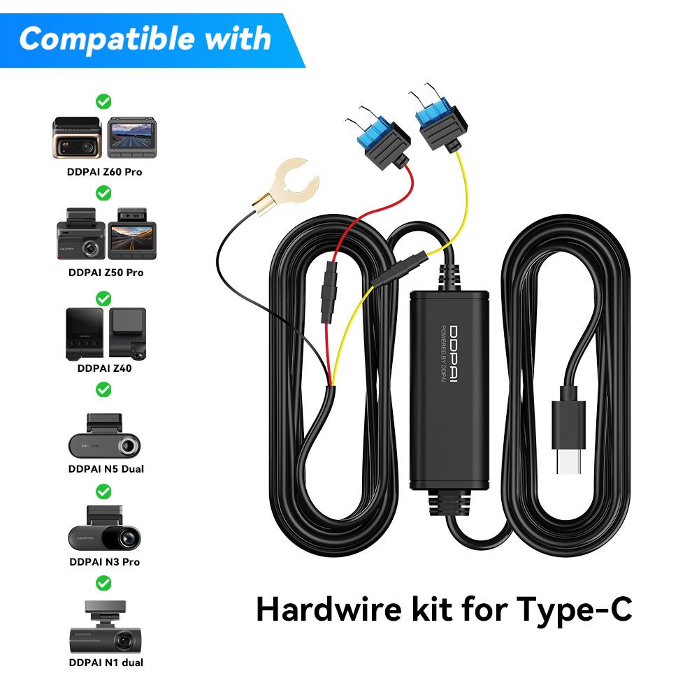 

DDPAI Dashcam Hardwire Kit for 24H Parking Monitor Compatible with Z60/Z60 Pro/MINI2X/Z50 Pro/A400 for Z50 Pro A400