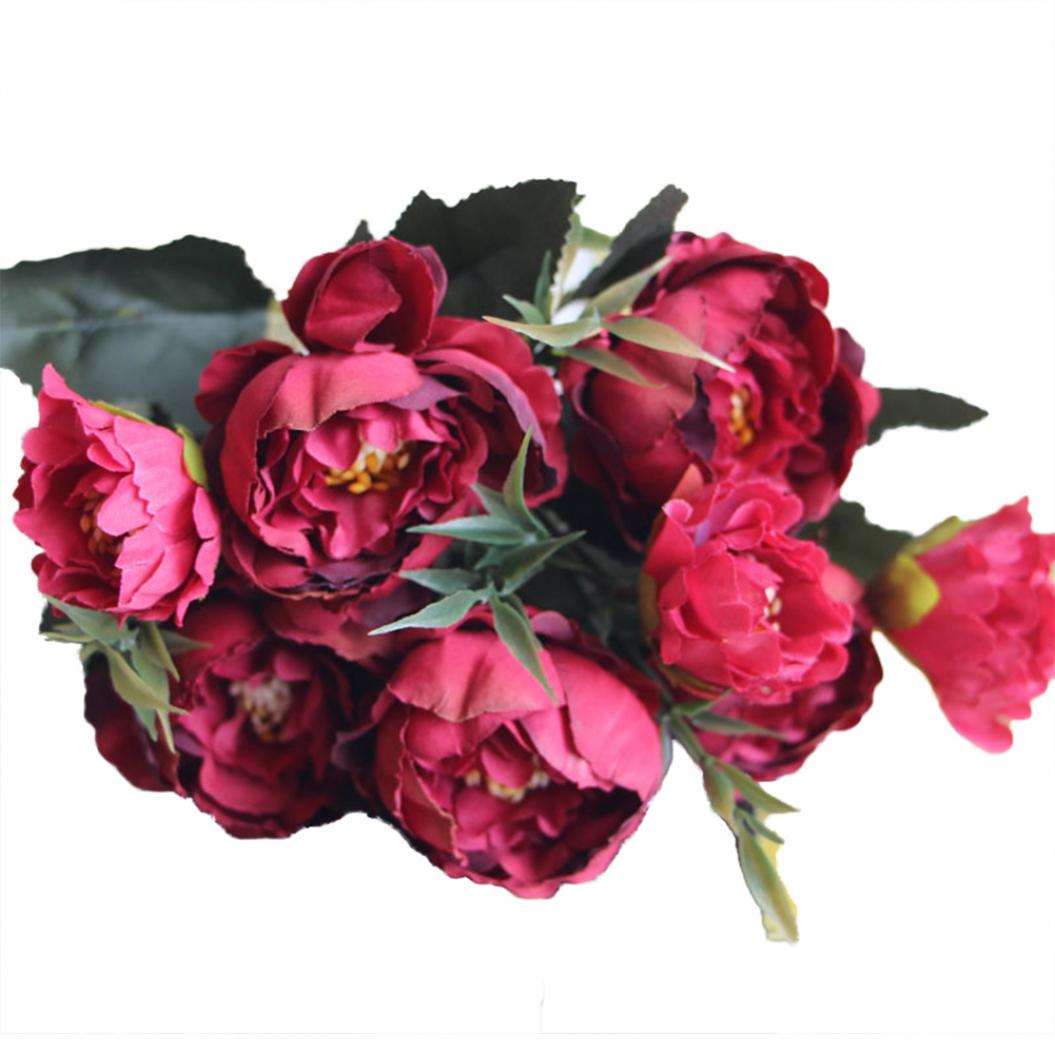 

1шт искусственный цветочный сад DIY этап партии дома свадьба фестиваль ремесло декор красный