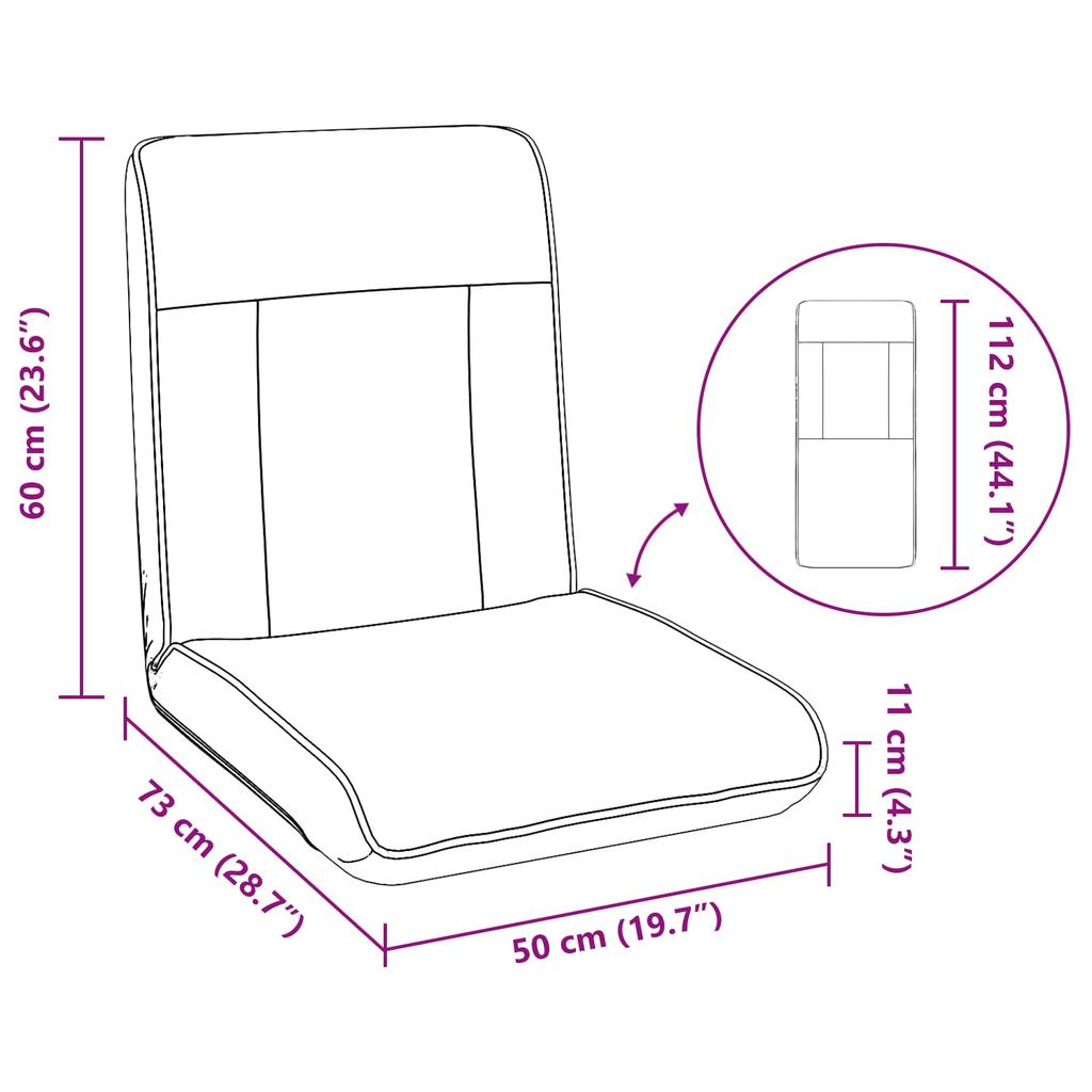 Adjustable Footstool Light Grey Fabric