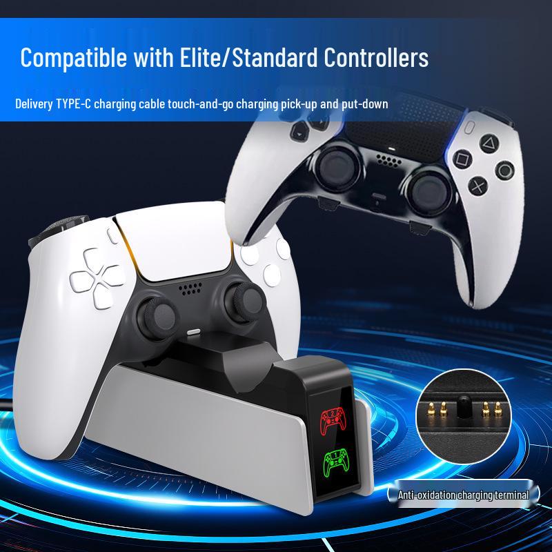 PS5 Dual Controller Fast Charging Dock - Game Controller Charger Base P5 Accessories