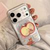 Red Apple Deer Rocking Stand 16 Pro Max Phone Case for IPhone 17, 12 Transparent, 15 Cartoon Series