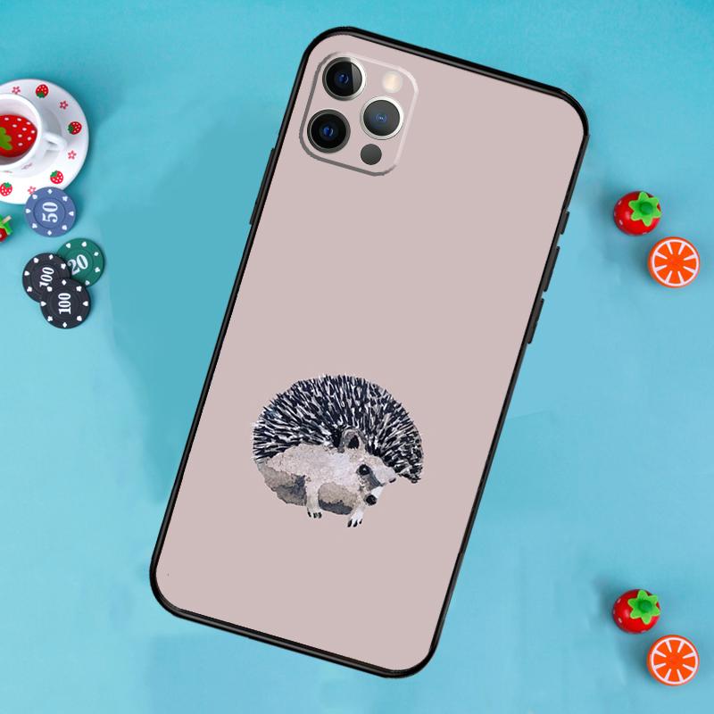 Cute Hedgehog Phone Case For iPhone 17 Air 16 15 14 13 11 12 Pro Max 13 12 mini 15 16 Plus 16e Cover Funda